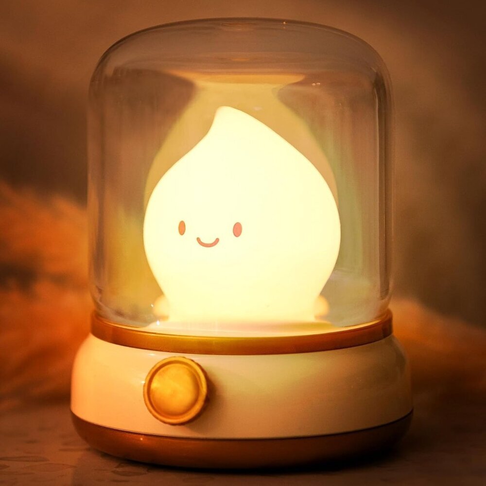 Cute Ghost Campfire Lamp, Halloween Decor,Kids Night Light，Adjustable Dimmable R